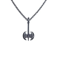 Image 1 of Mini Labrys necklace in sterling silver or gold (LGBTQ+ fundraiser)