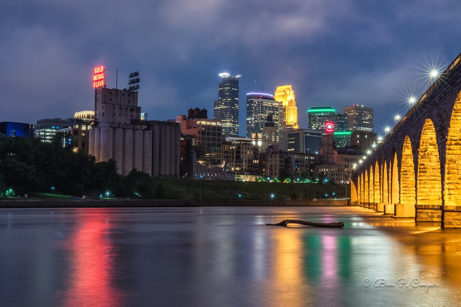 Stone Arch Bridge During the “Blue hour”