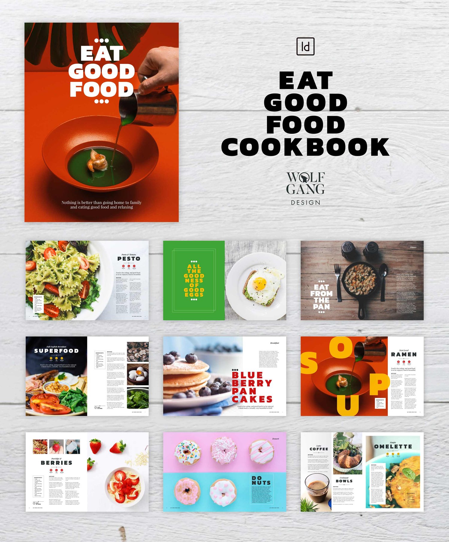 Image of Eat Good Food Cookbook Template