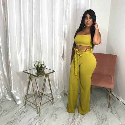 Image of Gigi two piece palazzo pants set