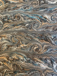 Image 4 of Marbled Paper #10 'Curl on Nonpareil' Marbled Paper