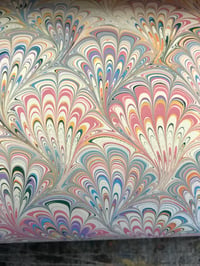 Image 1 of Marbled Paper #42 'Pastel Peacock' design