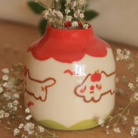 Image 3 of 'Silly Apple Kitty' Bud Vase