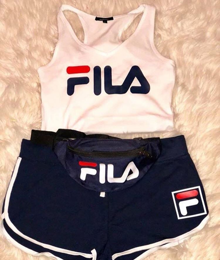 Fila two piece short set hotsell