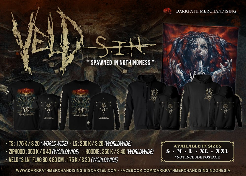 Image of VELD - S.I.N. Spawned In Nothingness Hoodie & Zip Hoodie