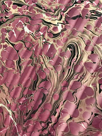 Image 5 of Marbled Paper #7 'DOUBLE MARBLED' Spanish Ripple' in Plum