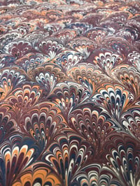 Image 1 of Marbled Paper #4 Peacock Marbled Paper