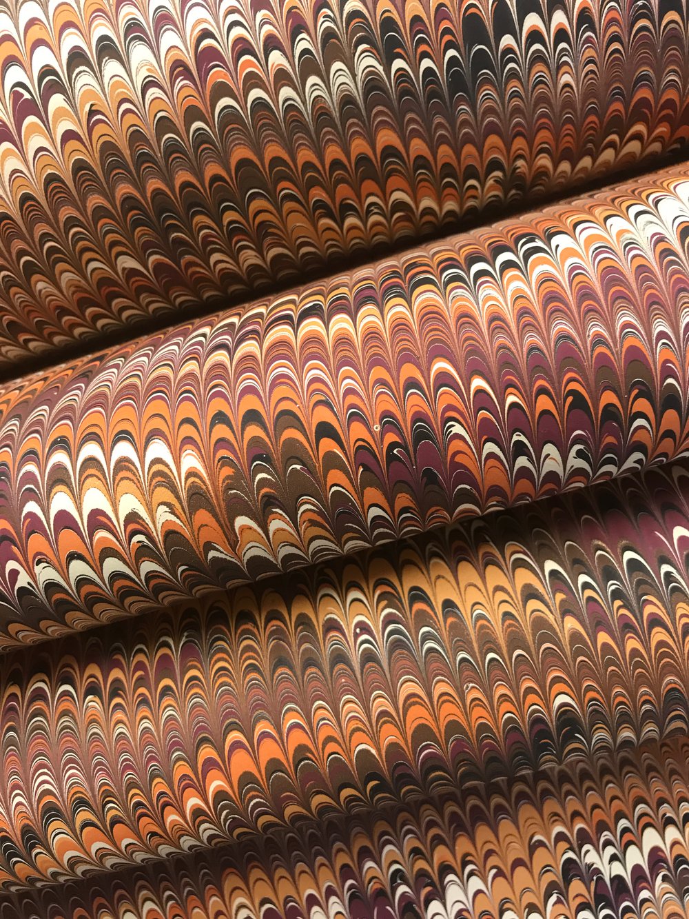 Marbled Paper #2 NonPareil design Marbled Paper | Jemma Lewis Marbling ...