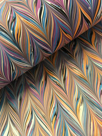 Image 1 of Marbled Paper #21 'Pastel Chevron'