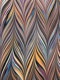 Image 2 of Marbled Paper #21 'Pastel Chevron'