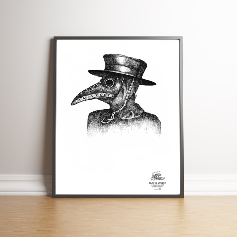 Image of PLAGUE DOCTOR limited edition handsigned print