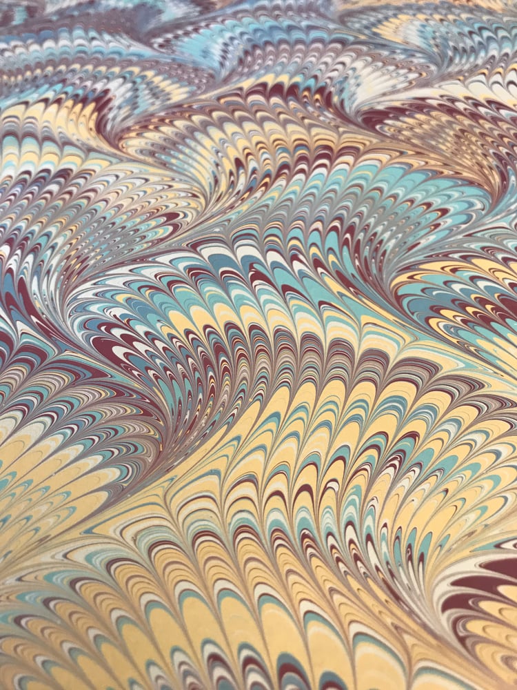 Image of Marbled Paper #54 large nonpareil wave