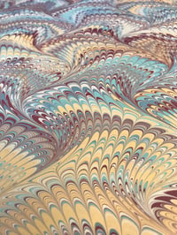 Image 1 of Marbled Paper #54 large nonpareil wave