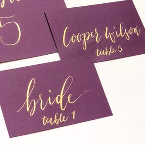 Image of Calligraphy place cards