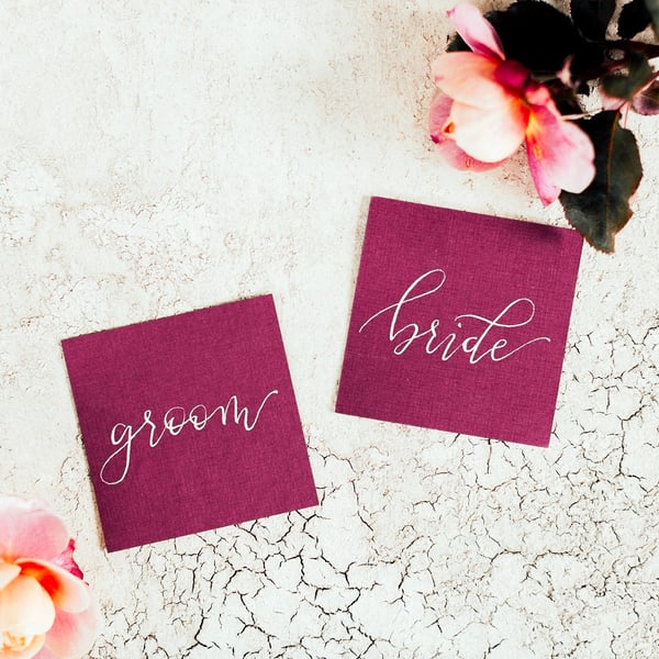 Image of Calligraphy place cards