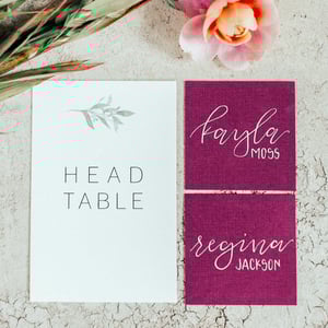 Image of Calligraphy place cards
