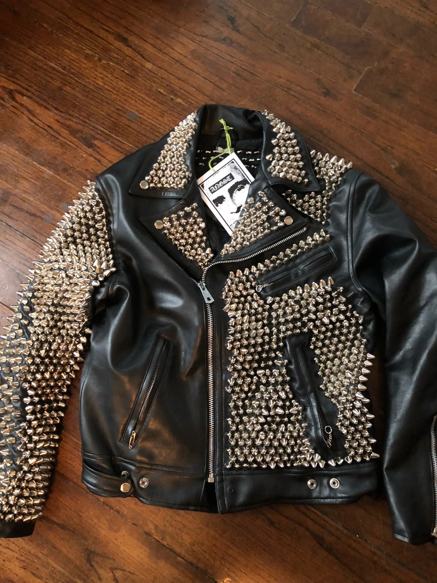 Image of Custom Made to Order Patched, Studded, & Painted Denim Jacket or Vest