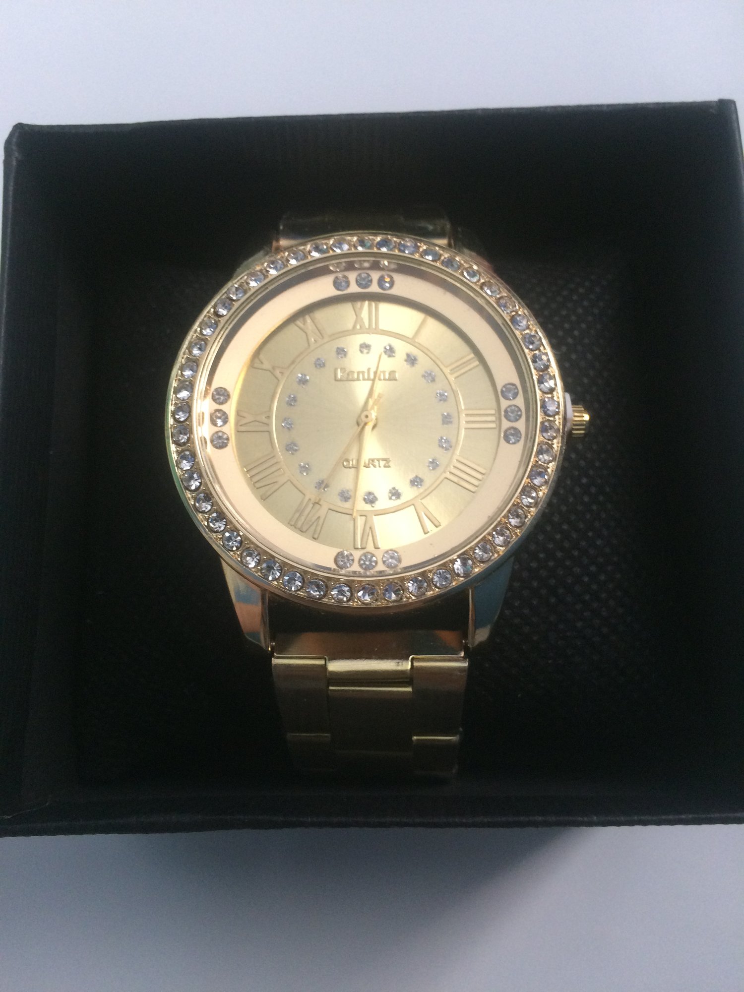 Image of Gold/Silver/Rose diamond Engraved Womens Watch