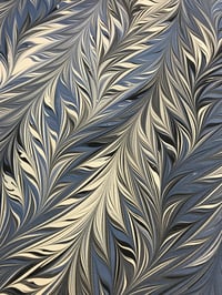 Image 1 of Marbled Paper #56 intricate comb blue 