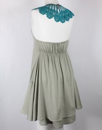 Image 4 of Turquoise and Pearl Gray Monique Dress