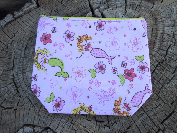 Image of Mermaids Medium Zippered Project Bag