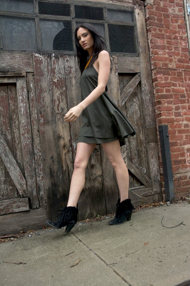 Image of Noir and Cream Monique Dress