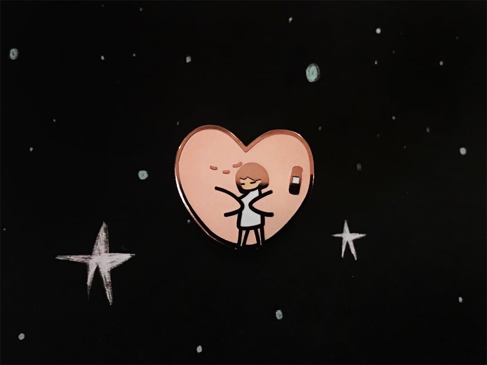 Image of Healing Heart Enamel Pin (PEACH)