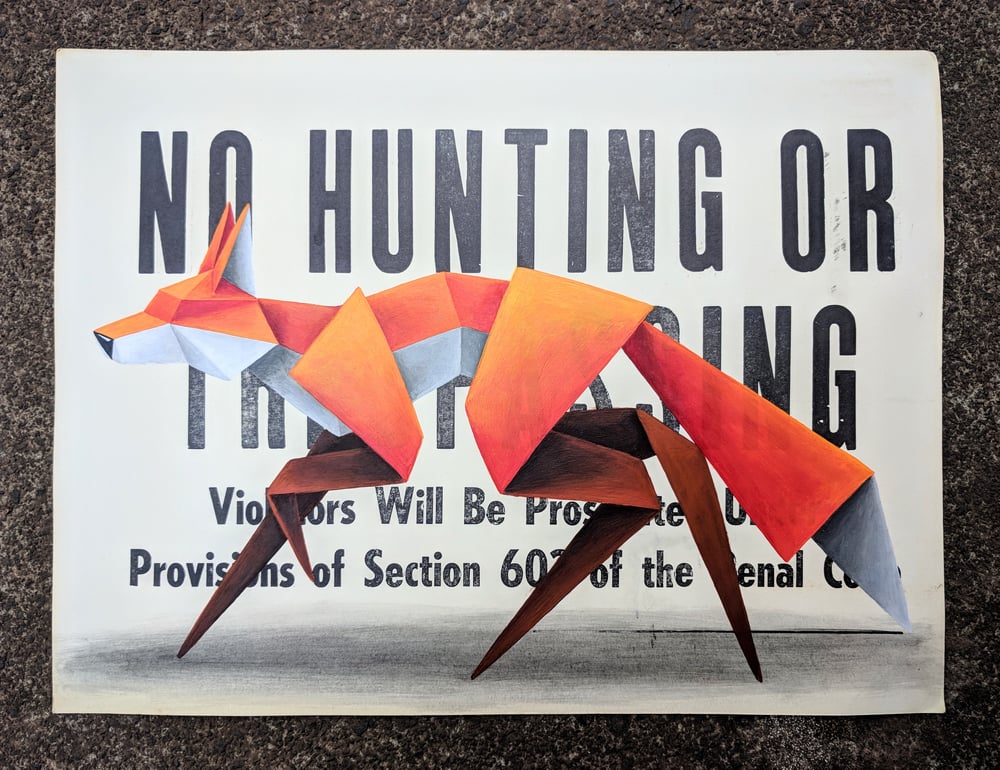 Image of 'No Hunting #3' original painting