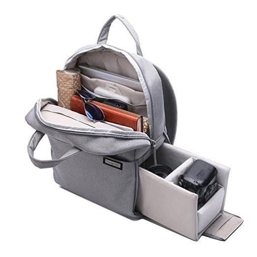 cream leather camera bag