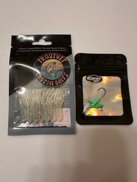 Image 2 of Glow Mini Jig Collab Pack Green TUGA.LEADHEADS