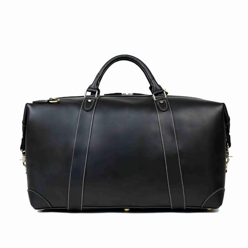Image of Handmade Full Grain Leather Duffle Bag, Large Travel Bag, Mens Weekender Bag DZ07