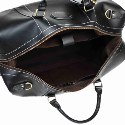 Image of Handmade Full Grain Leather Duffle Bag, Large Travel Bag, Mens Weekender Bag DZ07