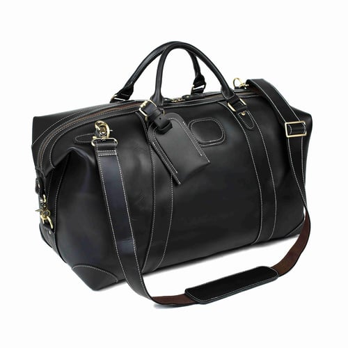 Handmade Full Grain Leather Duffle Bag, Large Travel Bag, Mens ...