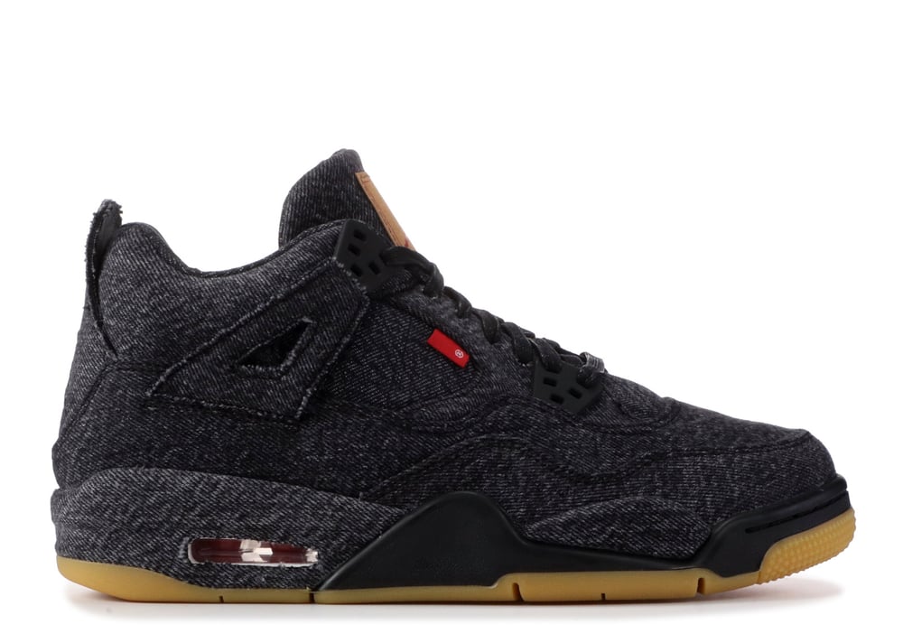 Image of Air Jordan 4 Retro NRG x Levi's "Black" GS