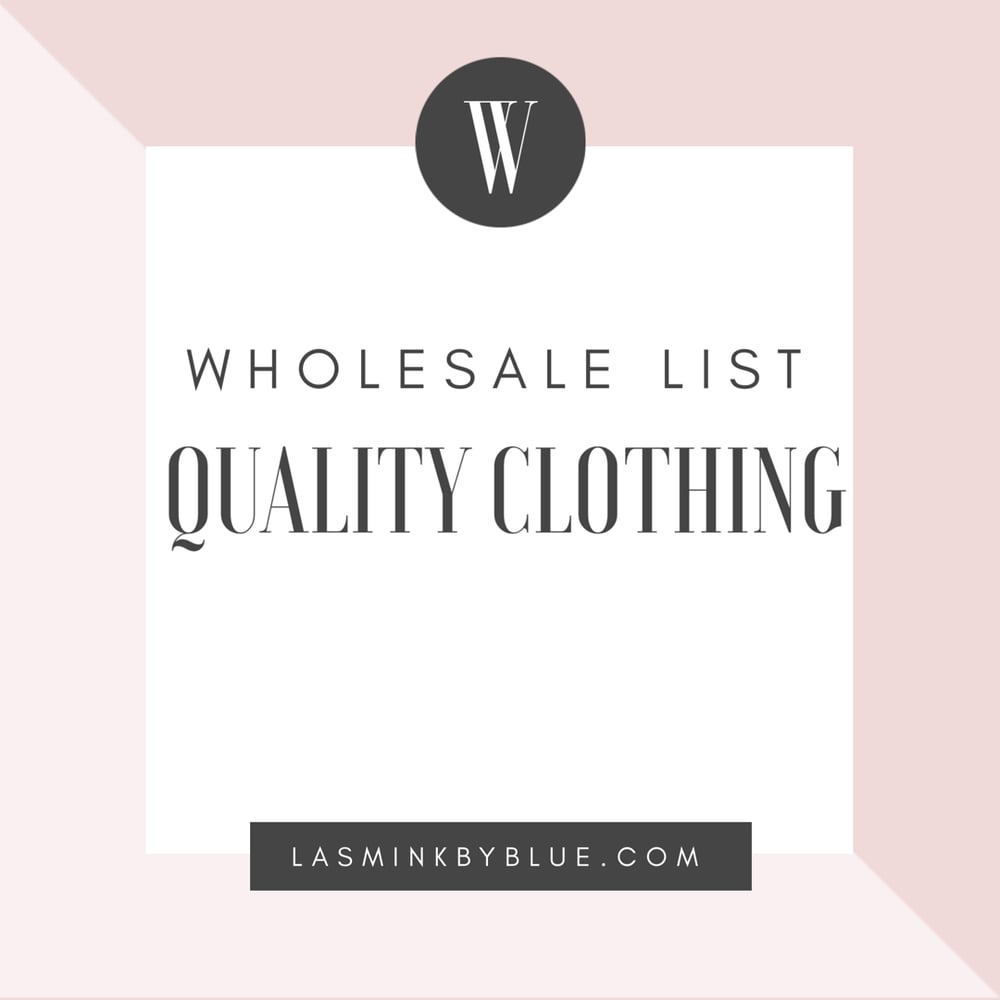 Image of Clothing Wholesale list (Including Q & A Tips)