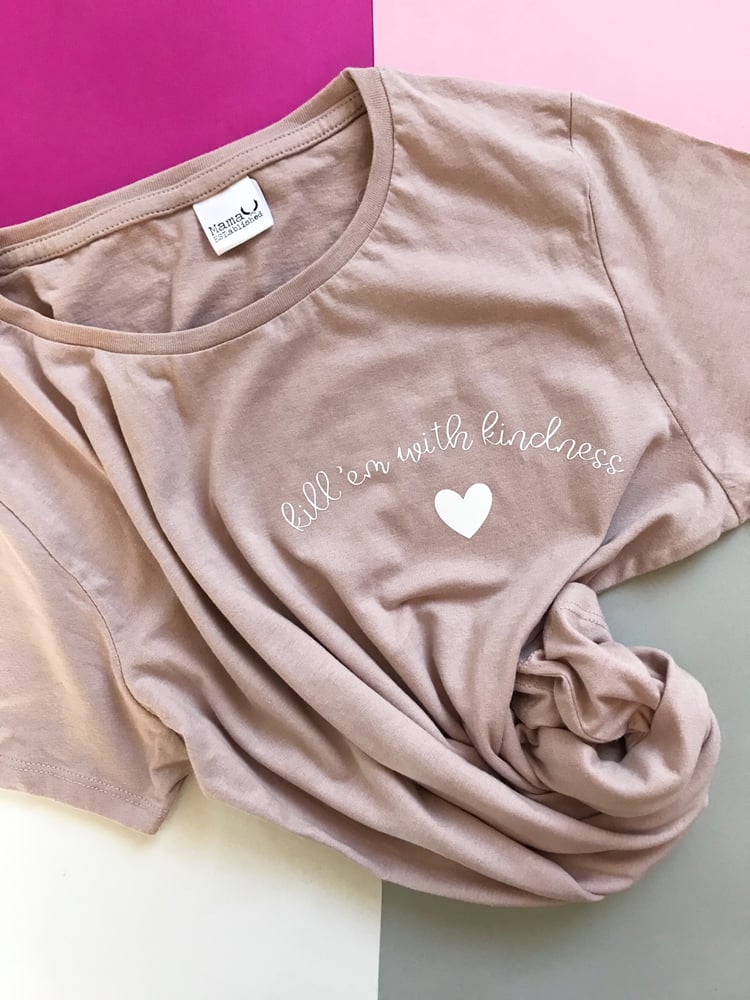 Image of Kill ‘Em with kindness soft peachy tee