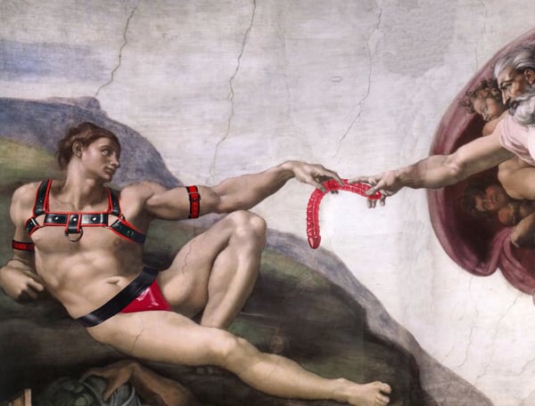 Image of - limited edition digital art print - The Creation of Adam // Michelangelo