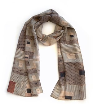 Image of Croft house, printed silk chiffon scarf