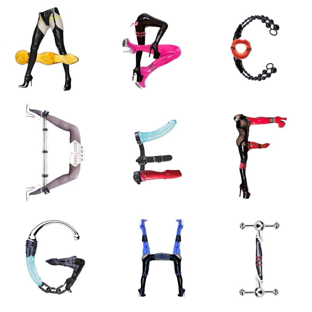 Image of Digital art -print // Fetish Alphabet