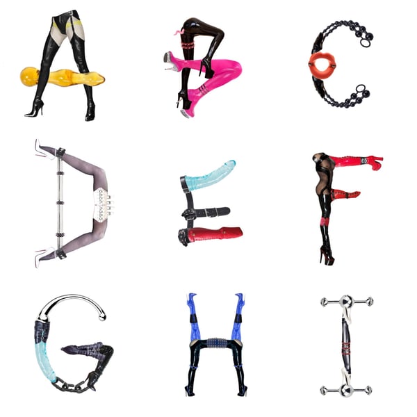 Image of Digital art -print // Fetish Alphabet
