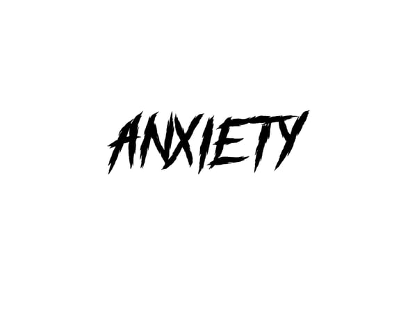 Image of ANXIETY BOX LOGO (white)