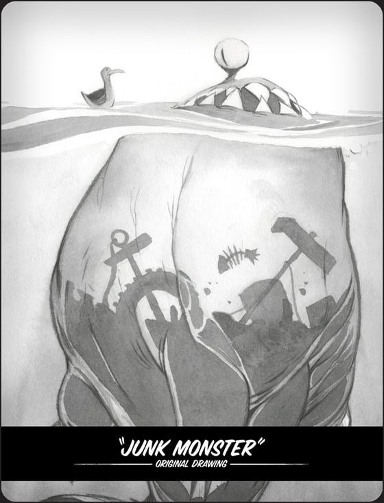 Image of Junk Monster Original Illustration