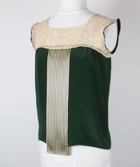 Image 2 of Forest and Cream Nixie Blouse