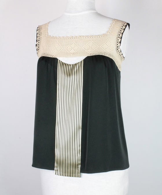 Image of Noir and Cream Nixie Blouse