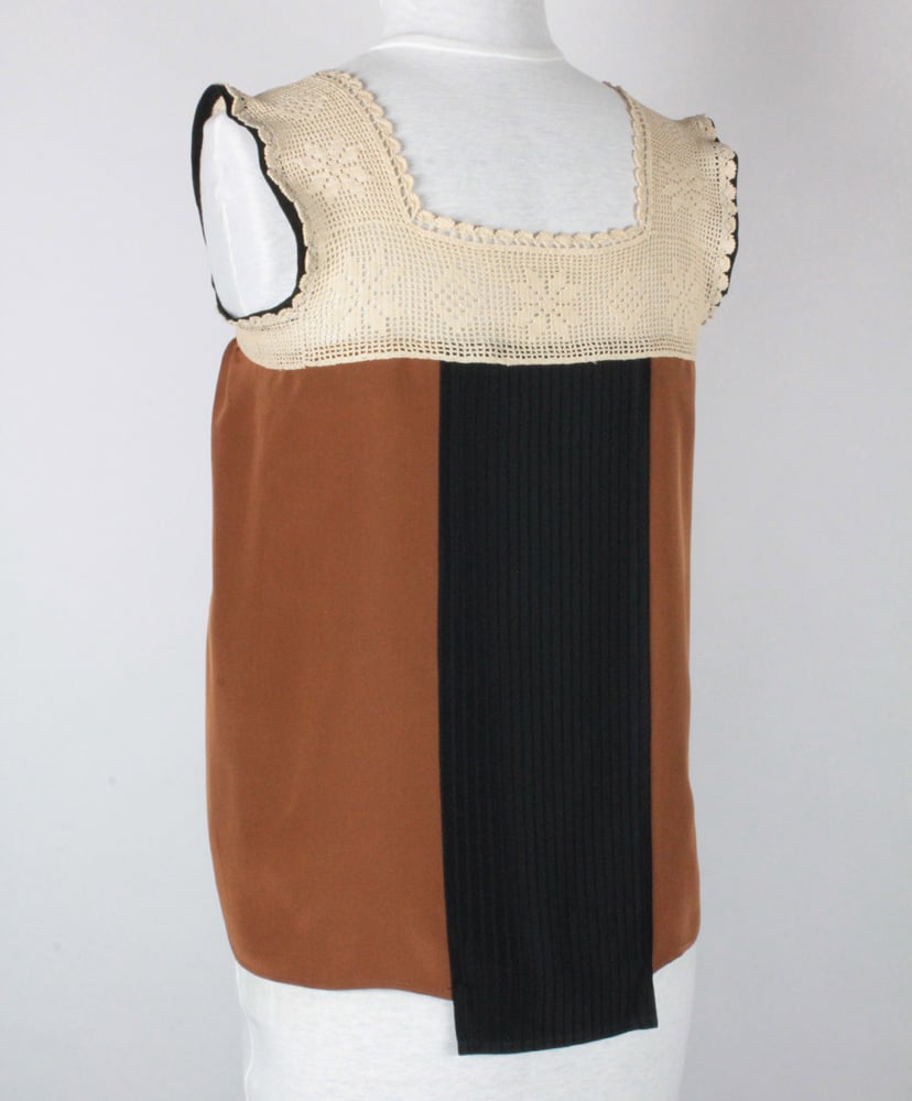 Image of Carmel and Cream Nixie Blouse 