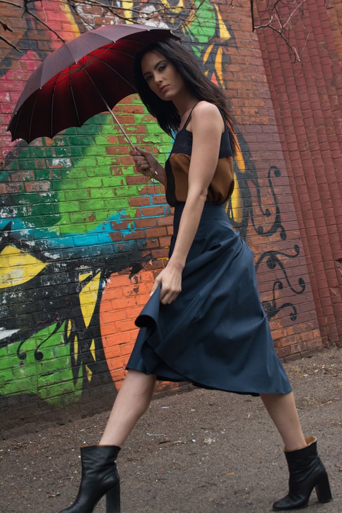 Image of Midnight and Navy Nixie Blouse