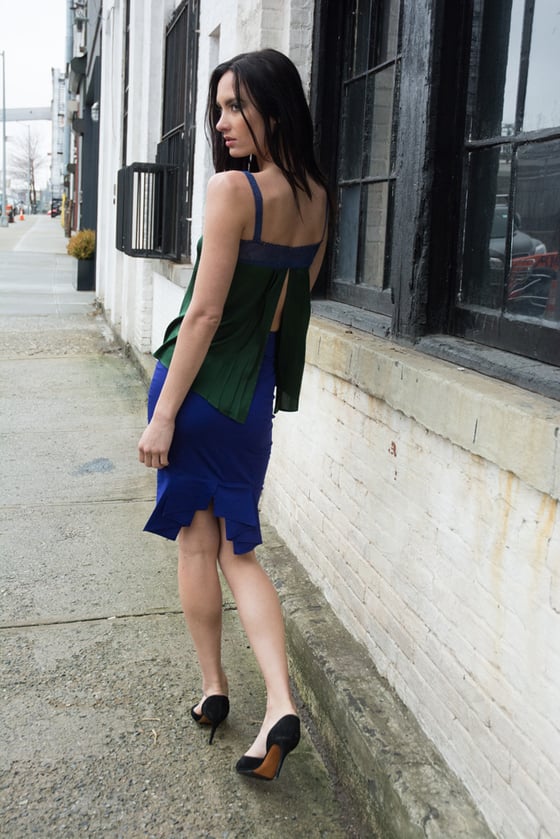 Image of Forest and Navy Sophie Blouse