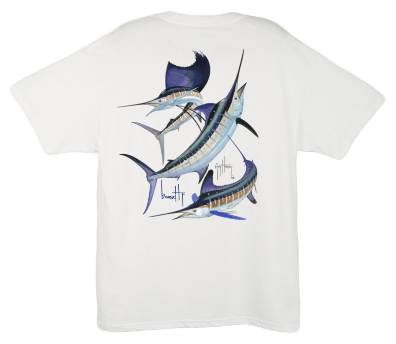 Image of Guy Harvey Grand Slam Pocket Tee (White)