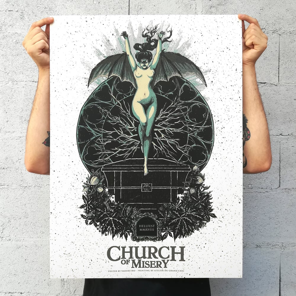 Image of CHURCH OF MISERY HELLFEST 2018 (screenprinted poster)