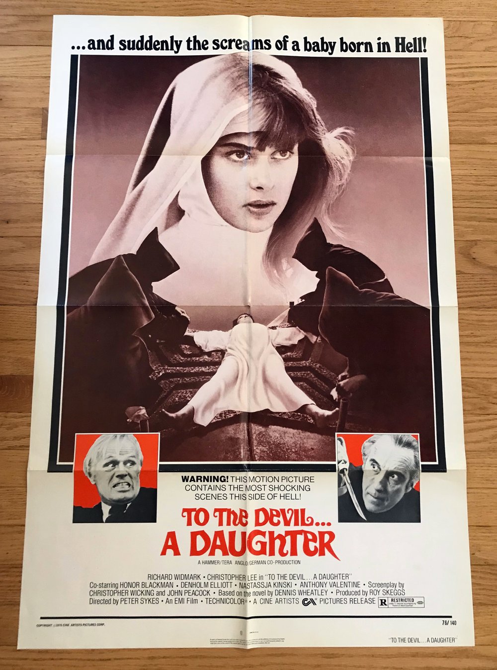 1976 TO THE DEVIL A DAUGHTER Original U.S. One Sheet Movie Poster